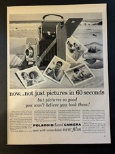 Vintage 1950s Advertising Polaroid Land Camera, Film, Photography