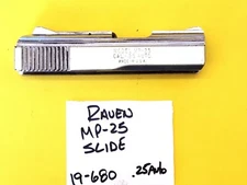 RAVEN MP 25 CHROME SLIDE WITH THE EXTRACTOR + SLIDING SAFETY USED ITEM #19-680