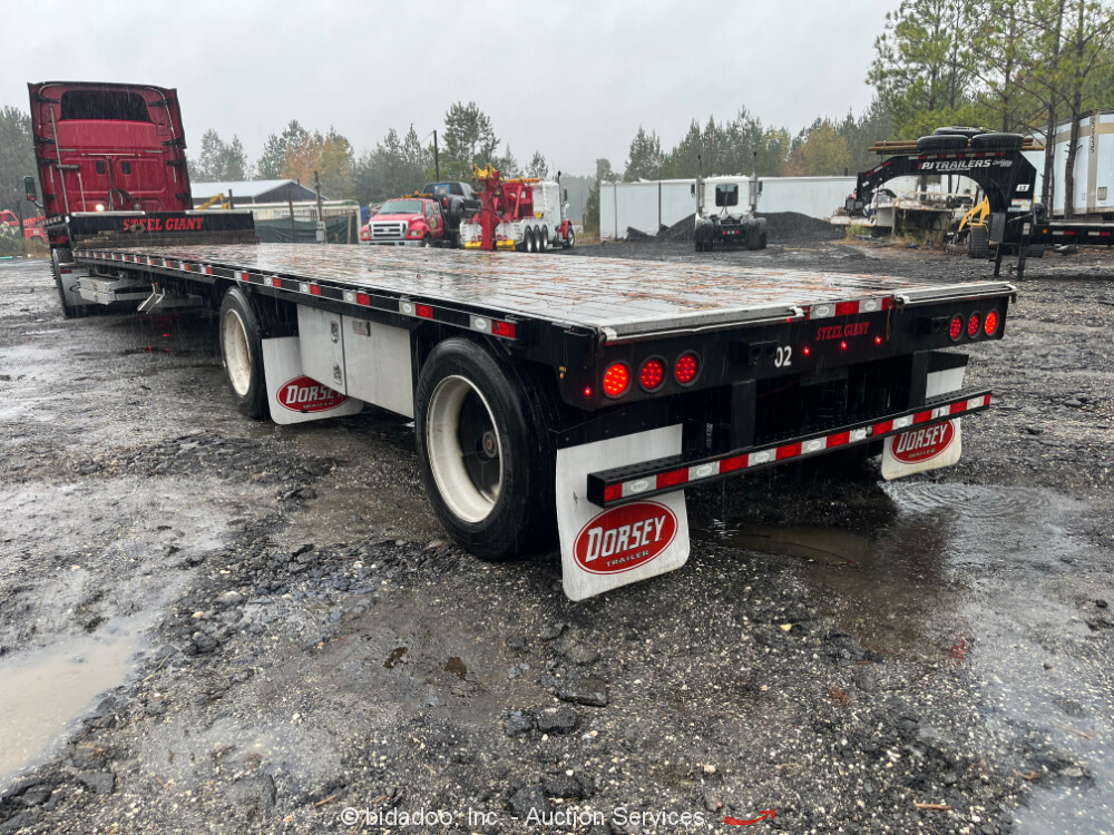 2022 Dorsey DF48 Steel Giant 48' Drop Flatbed Step Deck Trailer Ramps