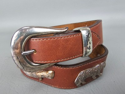 Honest by Brighton Safari Animal Belt Brown Leather Silver  display picture 1