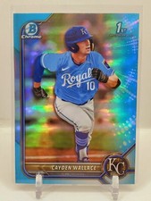 NON AUTO 2022 Bowman Chrome 1st Cayden Wallace Sky Blue Refractor Royals RC C5