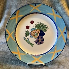 Mikasa Studio Nova Ocean Collage 12.5” Platter Plate CA059 Fish Sea Blue Edge