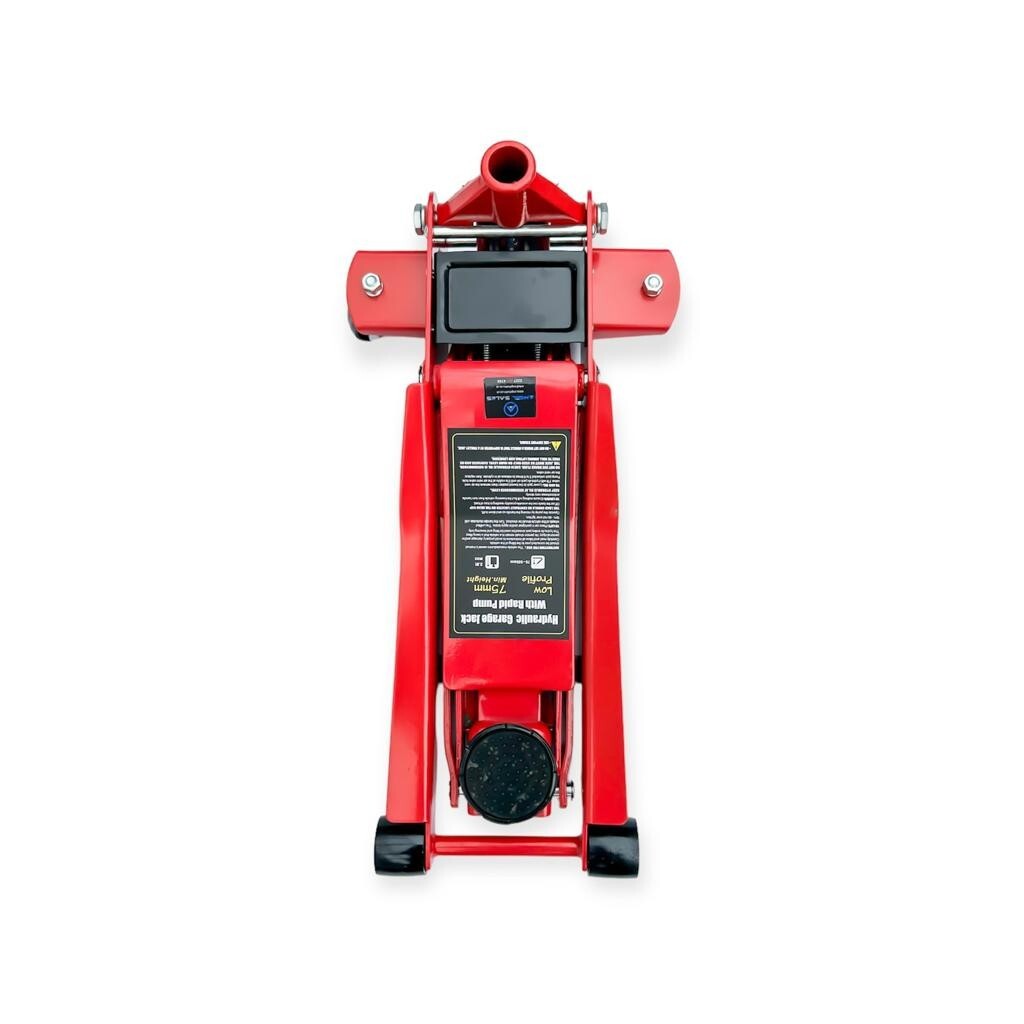 3 Tonne 75mm Ultra Low Profile Trolley Jack Fast Lift Garage Car Floor