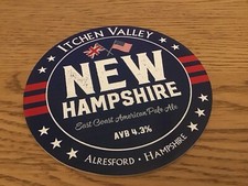 Itchen Valley New Hampshire UK USA Special Relationship Beer Pump Clip Alresford