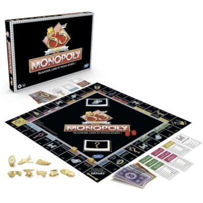 Brettspiel Monopoly 85 Jahre Edition - Glamour Luxus und goldene Spielsteine - NEU