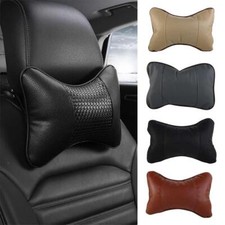 Mini All PU Leather Car Neck Pillows Auto Seat Head Neck Rest Pad Rest Cushion`