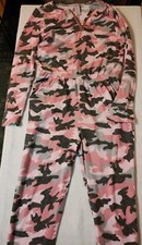 Girls Cozy pink camo jumpsuit size 10, Brand Justice