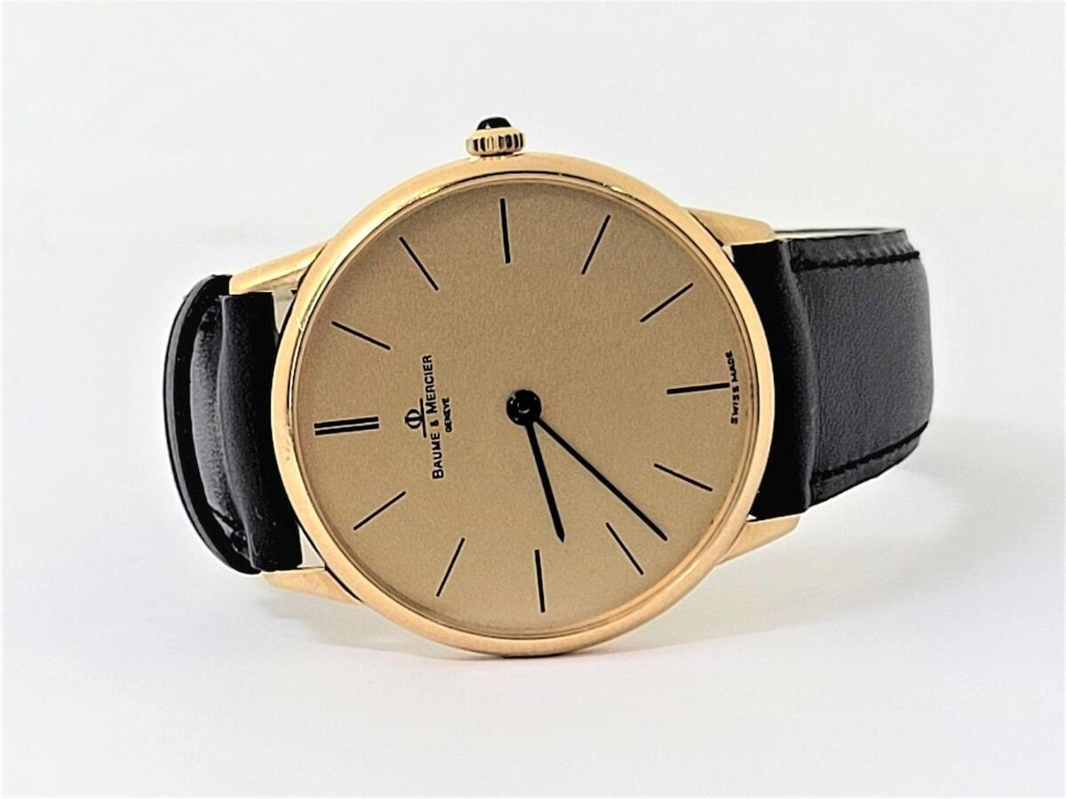 Unisex Solid 18k BAUME & MERCIER Winding Watch c.1980s Ref Unisex Solid 18k BAUME & MERCIER Winding Watch c.1980s Ref