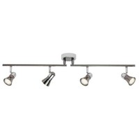 Brilliant Lampe Jupp Led Spotrohr 4Flg Chrom/Schwarz | 4X LED-PAR51, GU10, 3W Le