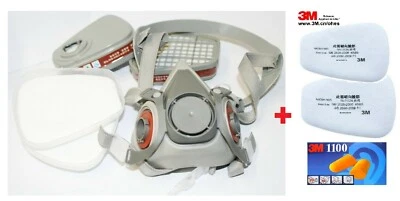 MARKENLOS Atemschutzmaske 6200 Halbmaske Gasmaske Staubmaske Lackiermaske mit 3M Filter