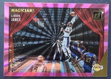 2021-22 Panini Donruss NBA LeBron James Lakers Magicians Holo Pink Laser SP #3