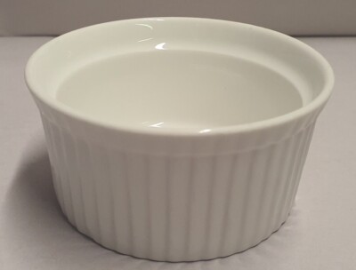 Maxwell & Williams Designer Homewares Individual Souffle Dish Ribbed White 