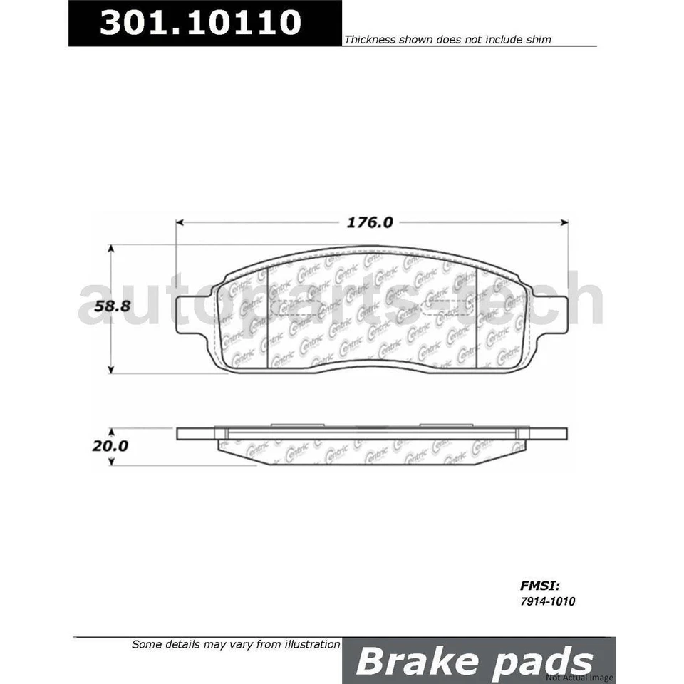 Pastillas de freno centradas para Ford Lobo 2003 2004 2005 2006 2007 2008 2009 Foto 4 de 4