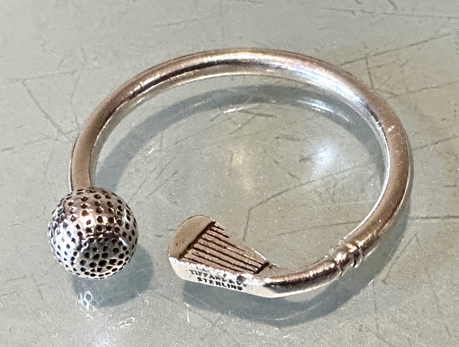 Vintage Tiffany & Co. Sterling Silver Golf Club Golf Ball Keychain Key ...