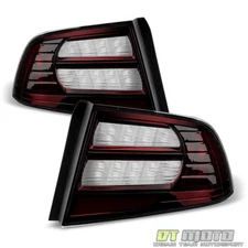 Blk Tinted 04-08 Acura TL Tail Lights Brake Lamps Left+Right 2004 2005 2006 2007