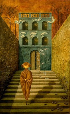 Breaking Off by Remedios Varo   Surrealist Art Print | Vintage Fantasy Artwork