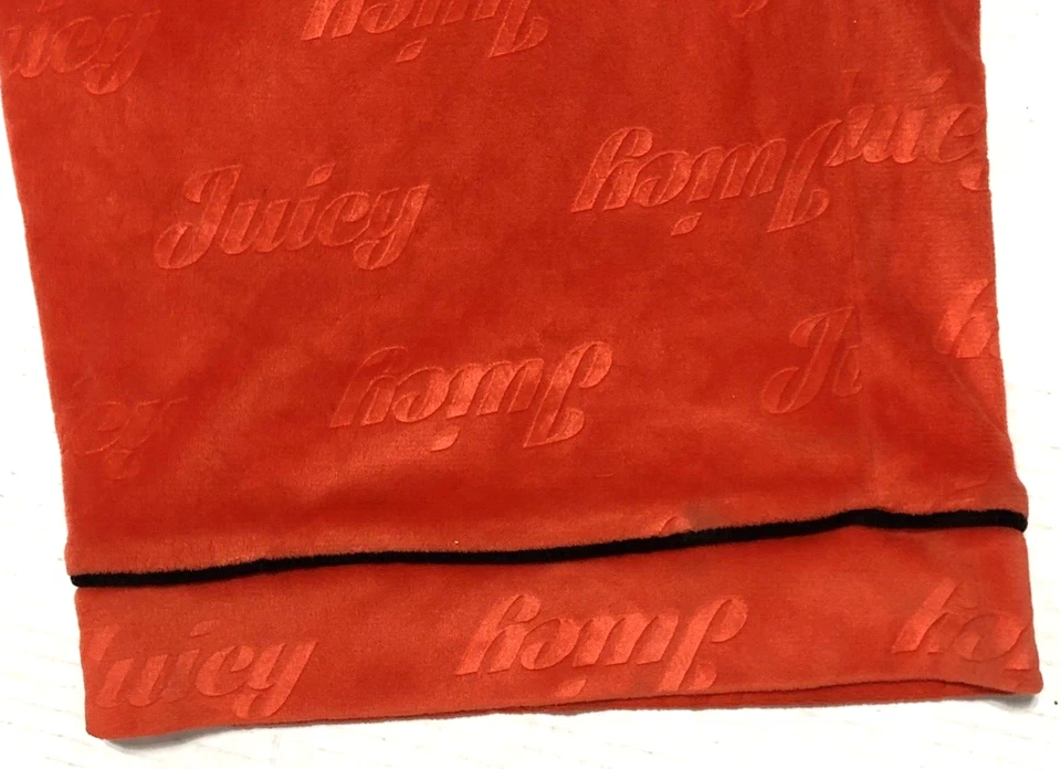 Juicy Couture 裤子女式大号丝绒天鹅绒 Y2K 标志休闲舒适弹力 — 第 4/4 张图片