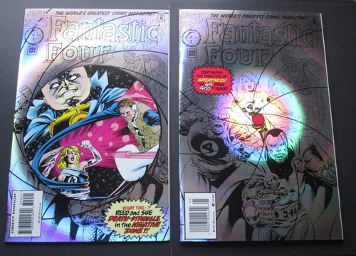 Fantastic Four #399 (Direct) Fantastic Four #400 (Newsstand) Foil Cover Editions