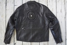 Harley Davidson Men's USA Made WILLIE G Black Leather Jacket WHEEL L 98010-06VM