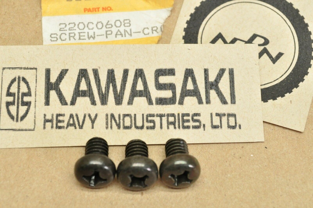NOS OEM Kawasaki KXT250 KZ750 ZL900 ZR750 ZX600 ZX750 AN110 Screw