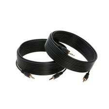 2-Pack -12ft 3.5mm AUX Audio Cable Male/Male Stereo Cord for Car, Phone, Speaker