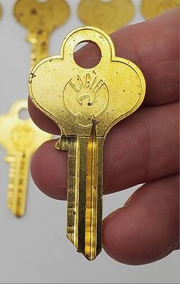 10x Eagle Lock Co Key Blanks 11945BS Brass USA Made Vintage NOS