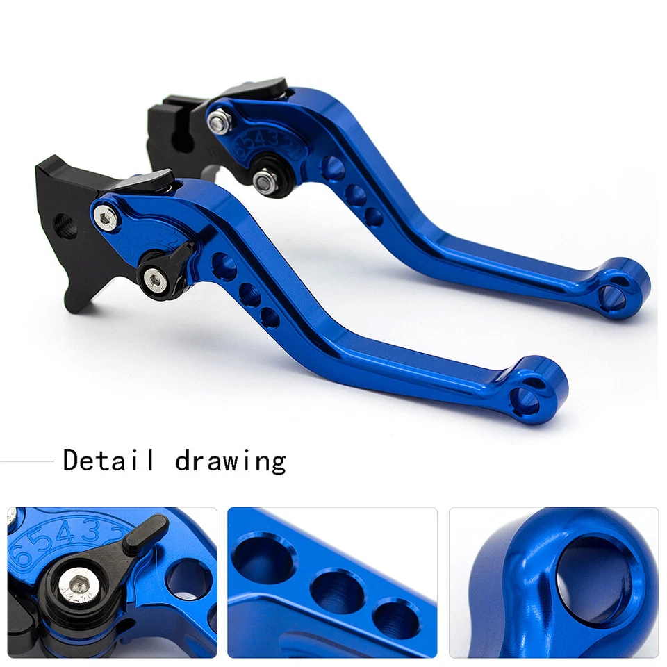 Empuñaduras de embrague de freno CNC cortas largas para Yamaha V-Star 1100 personalizadas 1999-2009 Foto 4 de 4