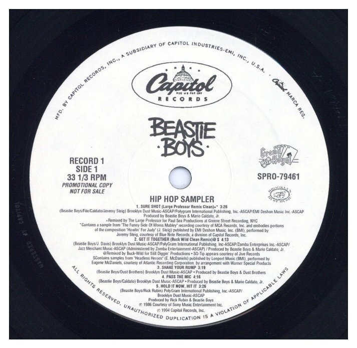 Beastie Boys - Hip Hop Sampler '94 2xLP US PROMO ORG!VG+/VG+ | eBay