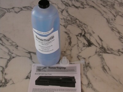Cyan Toner Refill 1kg Ricoh SP-C231 C232 C311 C312 406476 406480 406345 ...