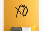 XO The weeknd logo Decal Sticker Love Kiss Hug Hip Hop Music aesthetic Car Wall