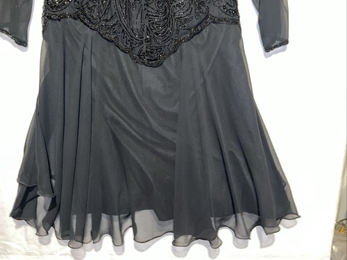 VTG GUNIT Fashions Beaded Cocktail Party Evening Dress No Size Paisley Pattern - Picture 12 of 18