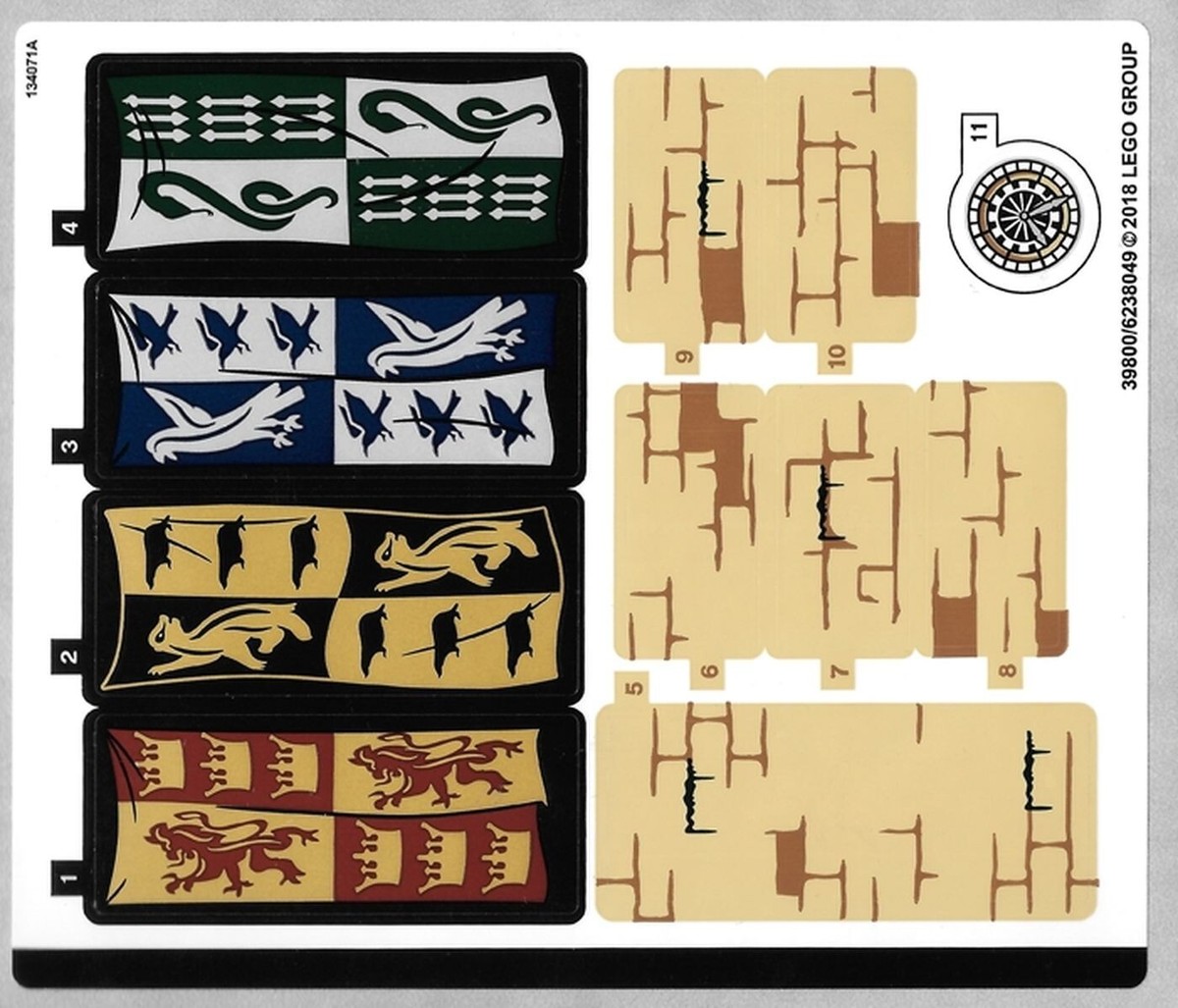 LEGO 75954stk01 Sticker for Set 75954 Sheet 1 - (39800/6238049