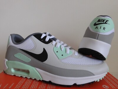 Nike Air Max 90 G White-Black-Lt Smoke Grey Golf Cleats Sz 11.5