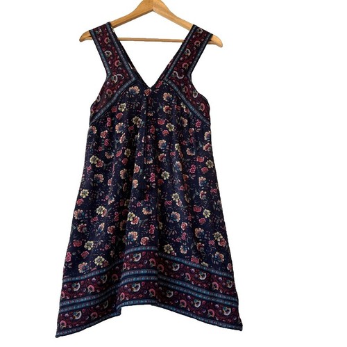 american eagle blue patchwork dress AKIRA Patchwork Plaid Denim Mini Dress