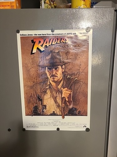 INDIANA JONES 'Raiders of the Lost Ark' 1981 Movie Poster -16.5 X 23.5 Excellent