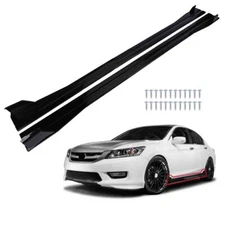 For Honda Accord 13-17 4Dr JDM Style Side Skirts Splitter Extension Lip Black