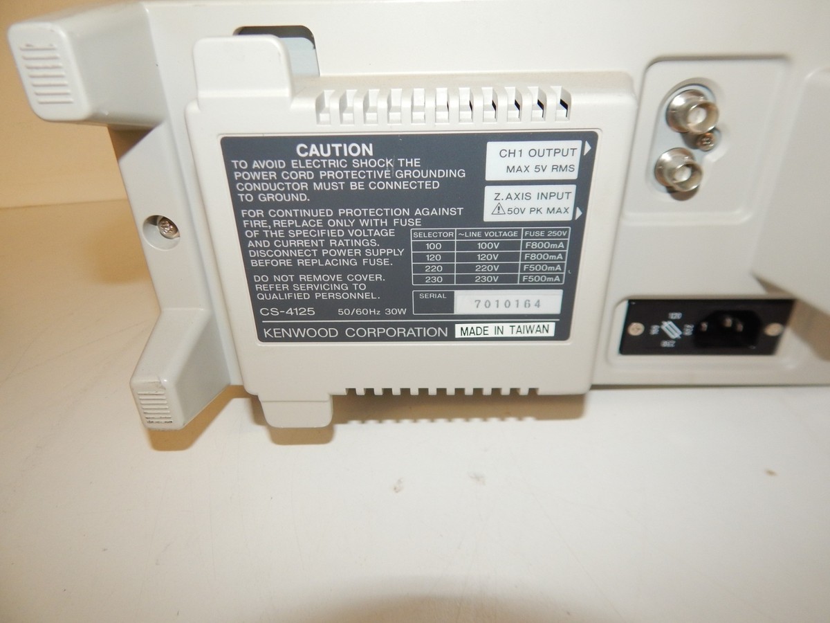 KENWOOD CS-4125 OSCILLOSCOPE 20MHz (IWJ39) | eBay KENWOOD CS-4125 OSCILLOSCOPE 20MHz (IWJ39) | eBay