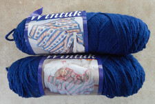 Vintage Wintuk Yarn Lot of 2 NAVY 409177 Acrylic Dark Blue