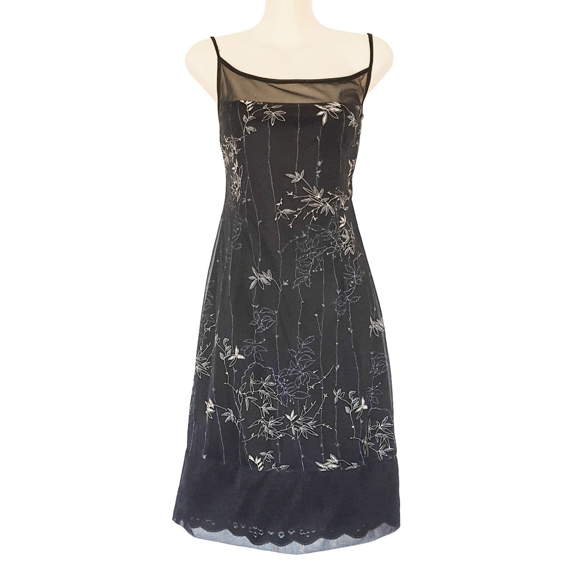 SEDUCE Women's Lace Mesh Black Formal Long Midi Dress Cocktail Party  Sleeveless | eBay UK