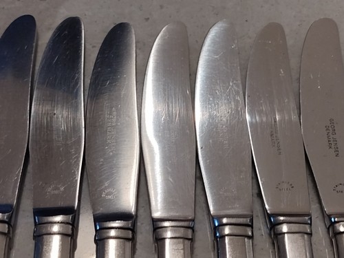 Georg Jensen Mitra Edelstahl Modern Langer Griff Tafelmesser 12er Set - Bild 4 von 18