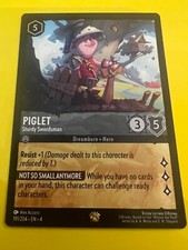 Disney Lorcana Ursula's Return 191 Piglet Sturdy Swordsman - Legendary Non Foil