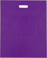 Die Cut Handle Plastic Bags with handle Merchandise Low Density Large 12x15