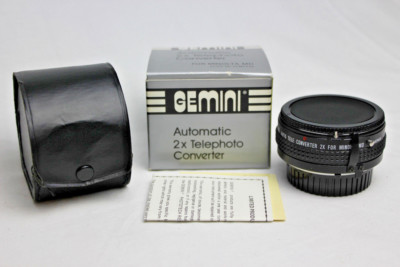 Gemini Automatic 2x Telephoto Converter For Minolta MD 2XMDPDP Pre-Owned