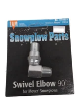 Clearance!  Snowplow Replacement Hydraulic Elbow Fitting 1/4" 90 Degree Meyer