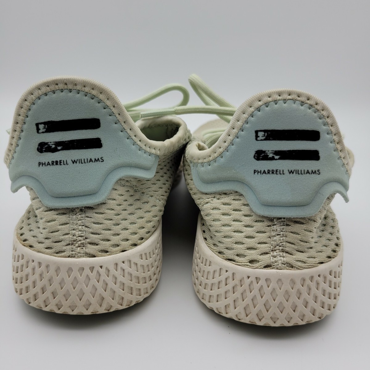 Adidas Pharrell Williams HU Linen Green Tennis Shoes 