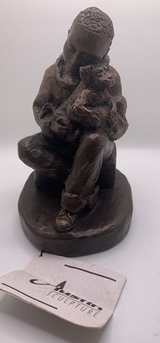 Austin Skulpturen von Ecila - signiert mit Etikett - 1995 - Titel "Buddies" - 7 1/2 Zoll Groß