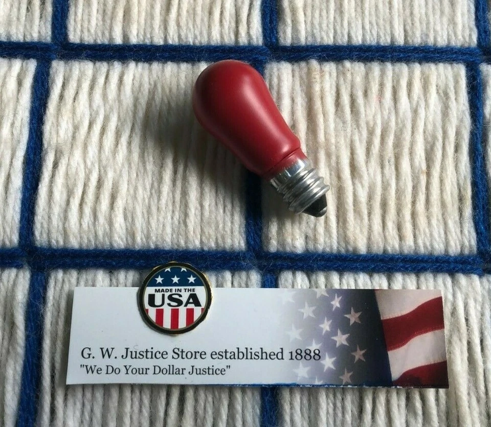 NEW vintage GE CERAMIC RED nose LIGHT 6S6 indicator BULB C7 Christmas E12 base - Image 3 of 4