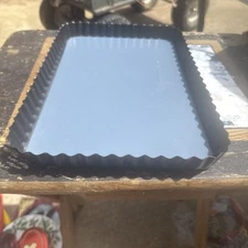 Dannyseo Rectangle Tart Pan Nonstick Quiche Pie Pan with Removable Bottom