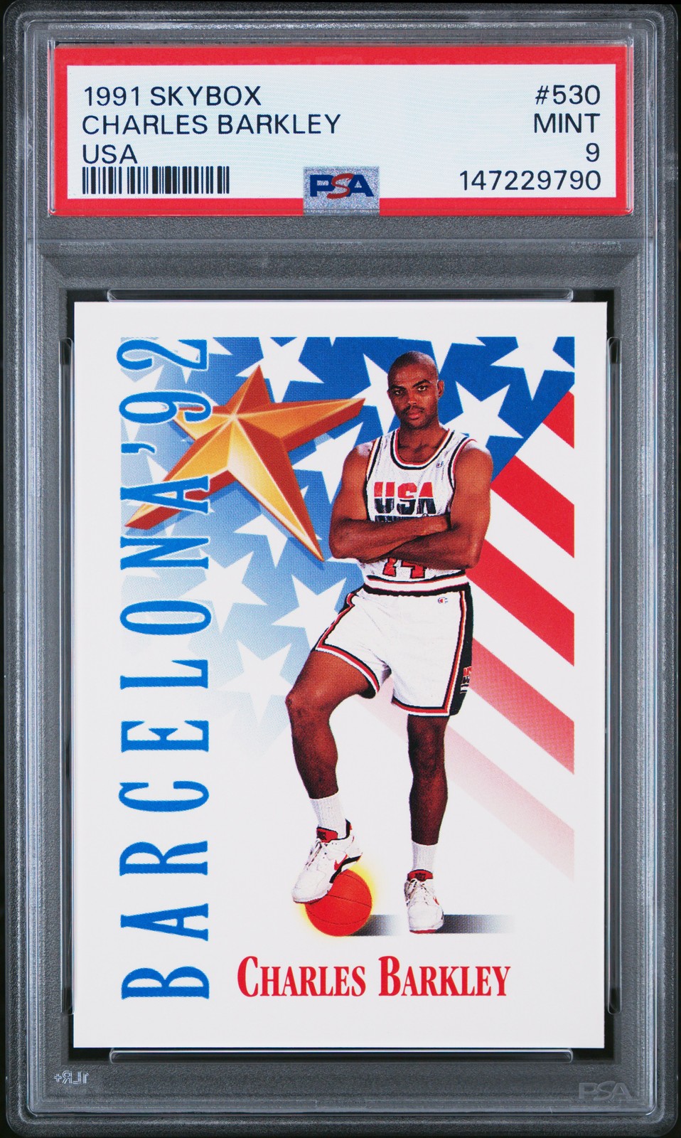 1991 SKYBOX USA #530 CHARLES BARKLEY PSA 9