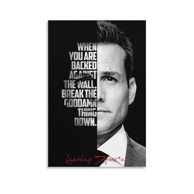 Suits TV play harvey  specter posters Canvas Painting Wall Art Home Dec